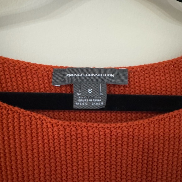 NWOT burnt orange French connection oversized/boyfriend sweater size S - Picture 5 of 8